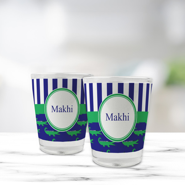 Alligators & Stripes Glass Shot Glass - Standard - LIFESTYLE