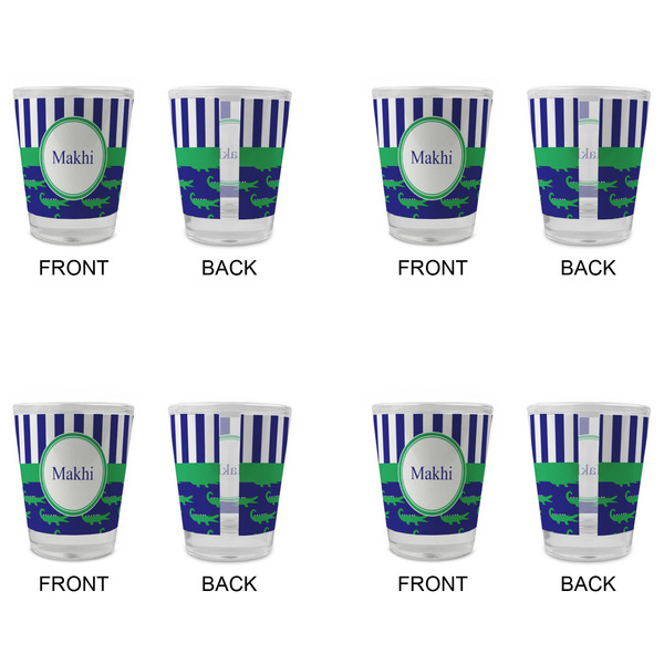Alligators & Stripes Glass Shot Glass - Standard - Set of 4 - APPROVAL