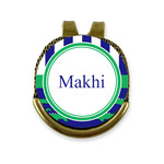 Alligators & Stripes Golf Ball Marker - Hat Clip - Gold