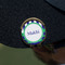 Alligators & Stripes Golf Ball Marker Hat Clip - Gold - On Hat
