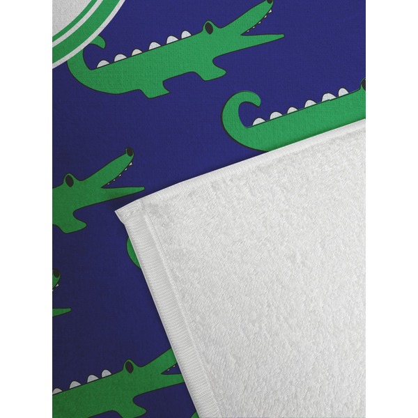 Alligators & Stripes Golf Towel - Detail