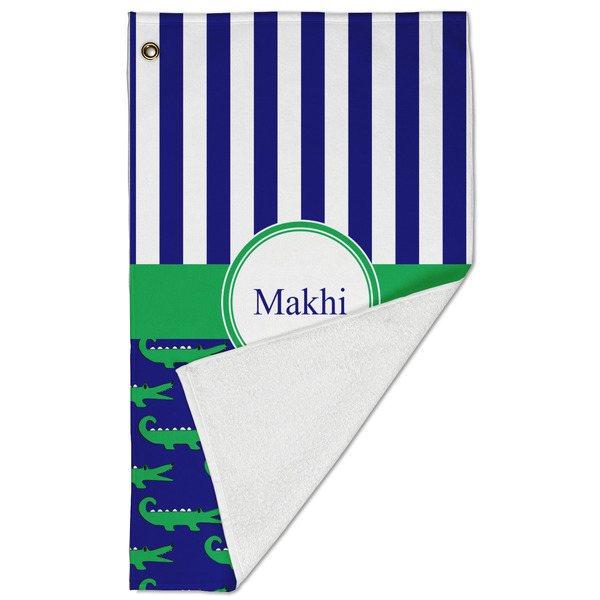 Alligators & Stripes Golf Towel - Folded (Large)