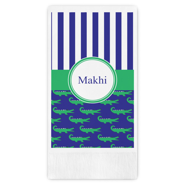Custom Alligators & Stripes Guest Paper Towels - Full Color (Personalized)