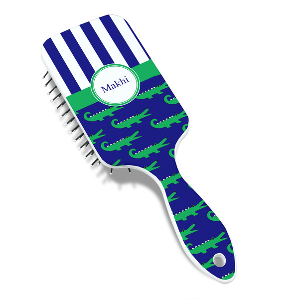 Alligators & Stripes Hair Brush - Angle View
