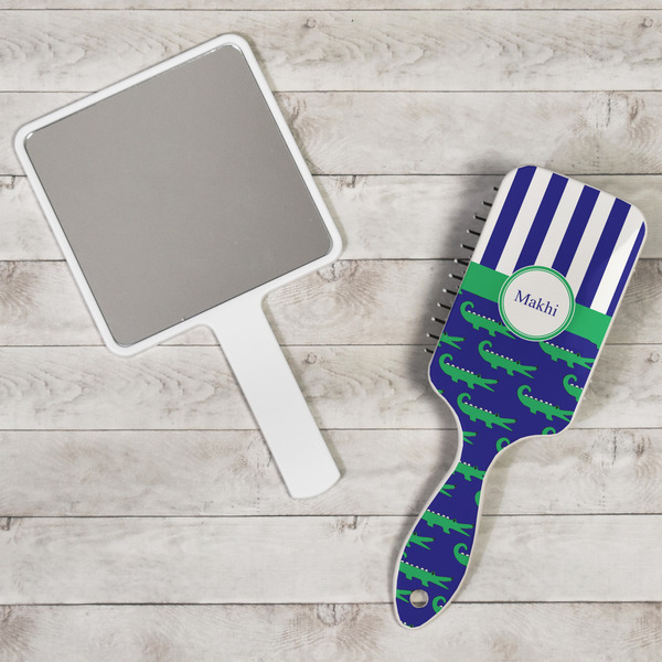 Alligators & Stripes Hair Brush - In Context