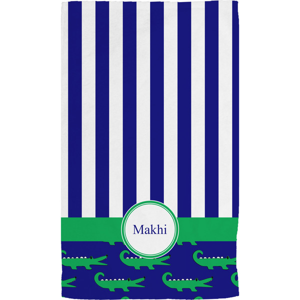 Alligators & Stripes  Hand Towel (Personalized)