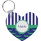 Alligators & Stripes  Heart Keychain (Personalized)