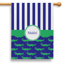 Alligators & Stripes 28" House Flag - Single Sided (Personalized)