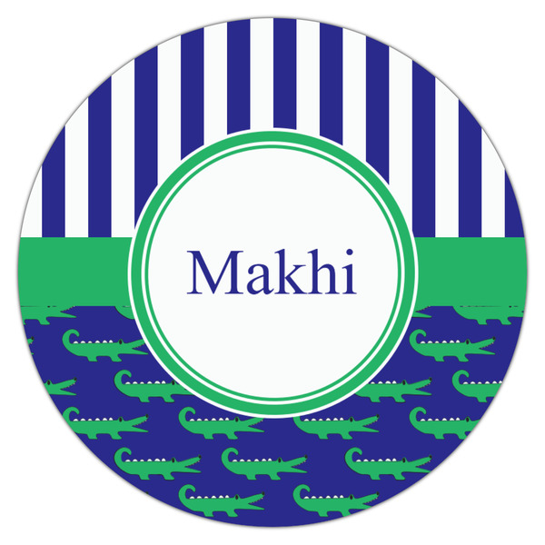 Alligators & Stripes Icing Circle - Medium - Single
