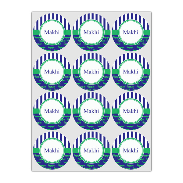 Alligators & Stripes Icing Circle - Small - Set of 12