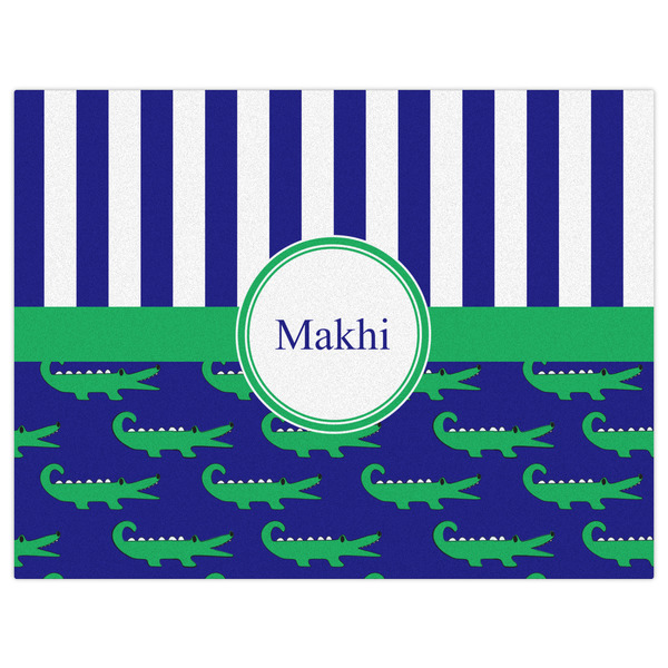 Alligators & Stripes Indoor / Outdoor Rug - 6'x8' - Front Flat