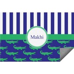 Alligators & Stripes Indoor / Outdoor Rug - 6'x8' w/ Name or Text