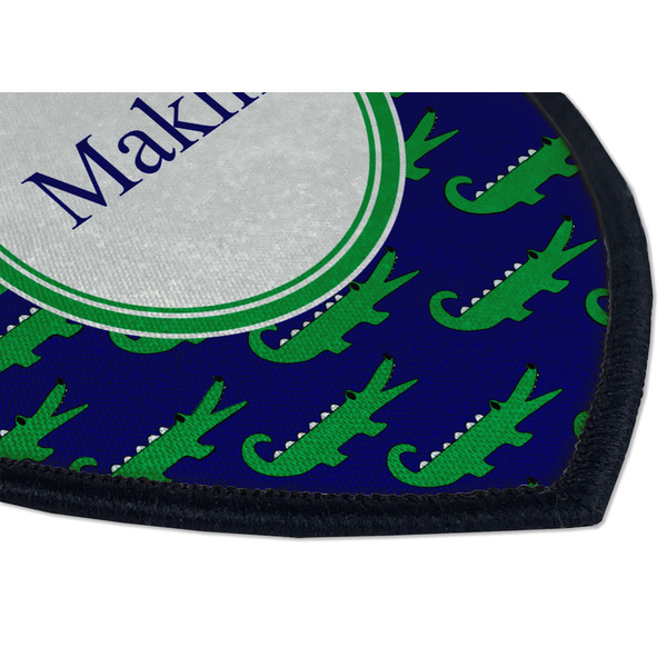 Alligators & Stripes Iron on Shield 3 Detail