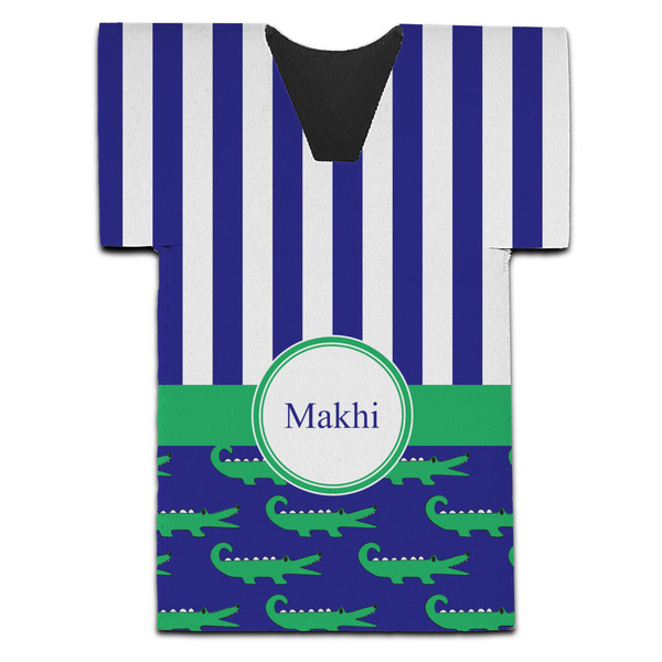 Alligators & Stripes Jersey Bottle Cooler - Set of 4 - FRONT (flat)