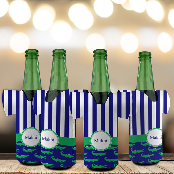 Alligators & Stripes Jersey Bottle Cooler - Set of 4 - LIFESTYLE