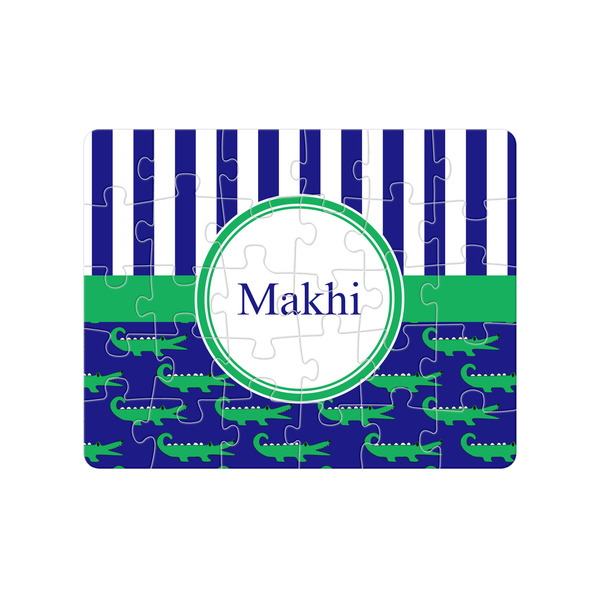 Custom Alligators & Stripes 30 pc Jigsaw Puzzle (Personalized)