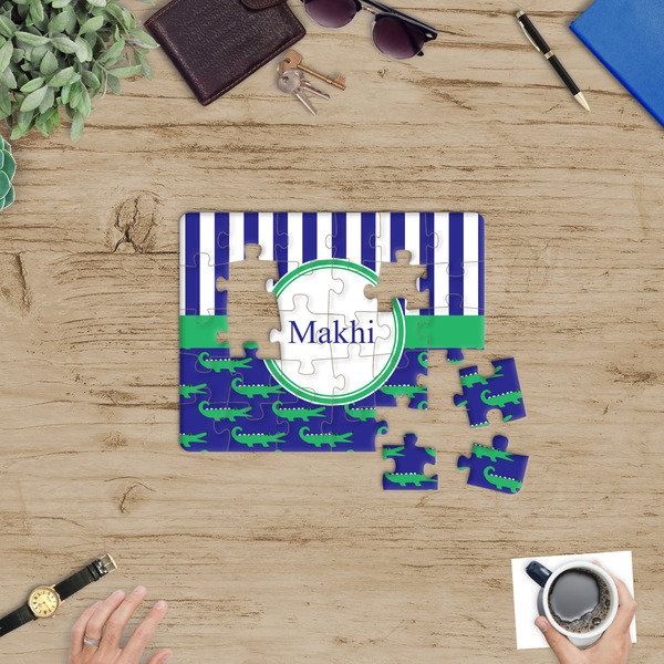 Alligators & Stripes Jigsaw Puzzle 30 Piece - In Context