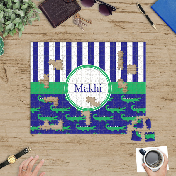 Alligators & Stripes Jigsaw Puzzle 500 Piece - In Context