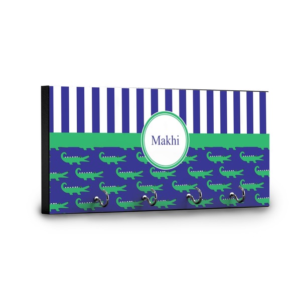 Alligators & Stripes Key Hanger - Front View with Hooks