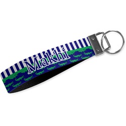 Alligators & Stripes Webbing Keychain Fob - Small (Personalized)