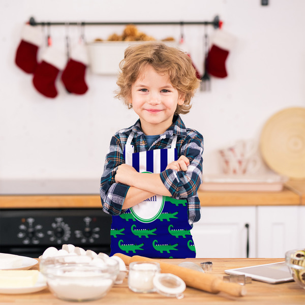 Alligators & Stripes Kid's Aprons - Small - Lifestyle