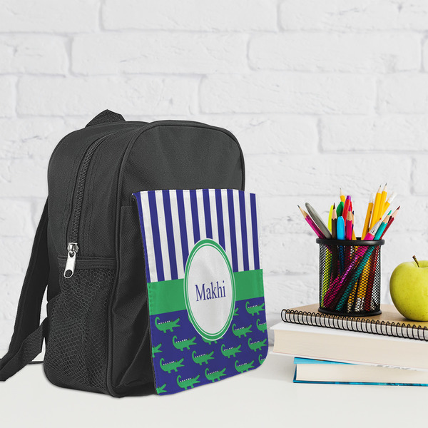 Alligators & Stripes Kid's Backpack - Lifestyle