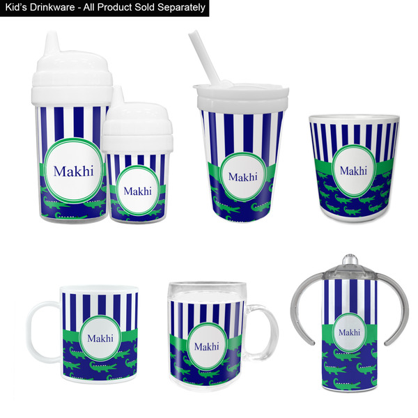 Alligators & Stripes Kid's Drinkware - Customized & Personalized