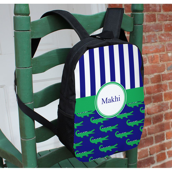Alligators & Stripes Kids Backpack - In Context
