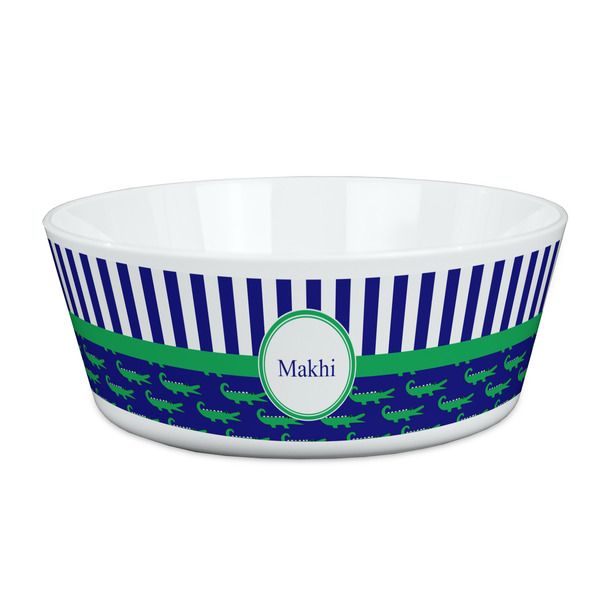 Custom Alligators & Stripes Kid's Bowl (Personalized)