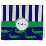 Alligators & Stripes Kitchen Towel - Poly Cotton w/ Name or Text