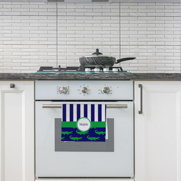 Alligators & Stripes Kitchen Towel - Poly Cotton - Lifestyle
