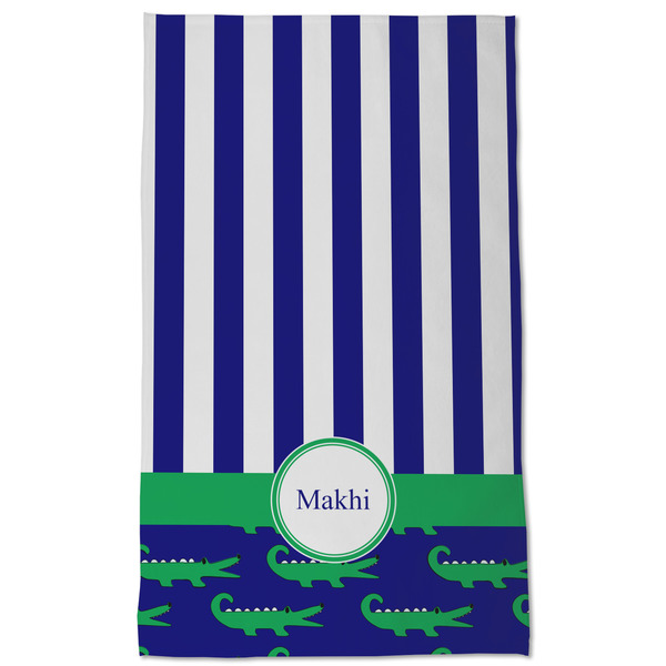 Alligators & Stripes Kitchen Towel - Poly Cotton - Full Front