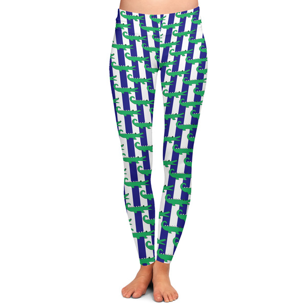 Custom Alligators & Stripes Ladies Leggings - 2X-Large