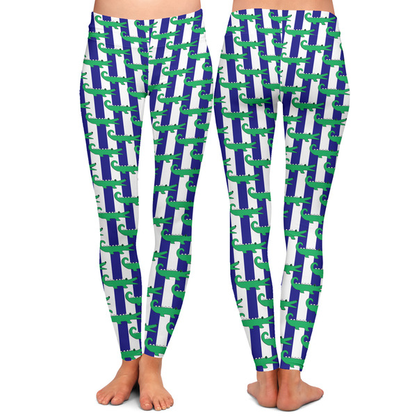 Alligators & Stripes Ladies Leggings - Front and Back