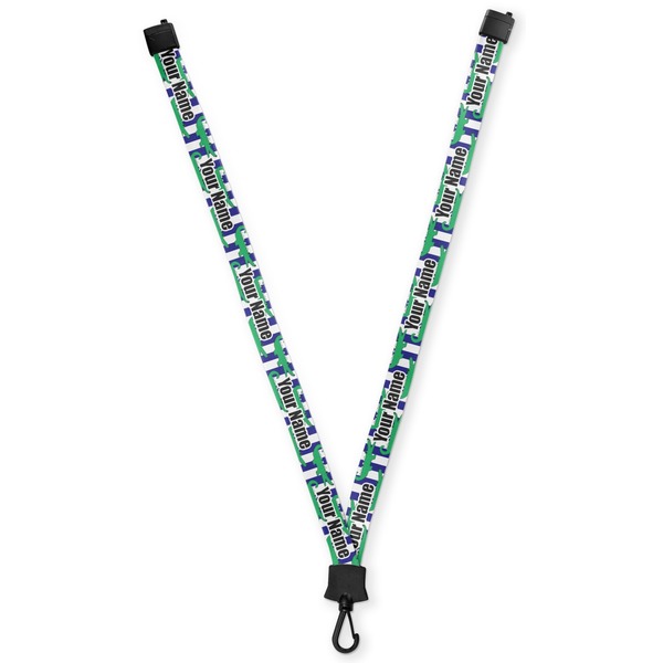 Custom Alligators & Stripes Lanyard (Personalized)