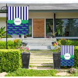 Alligators & Stripes Large Garden Flag - Single Sided (Personalized)