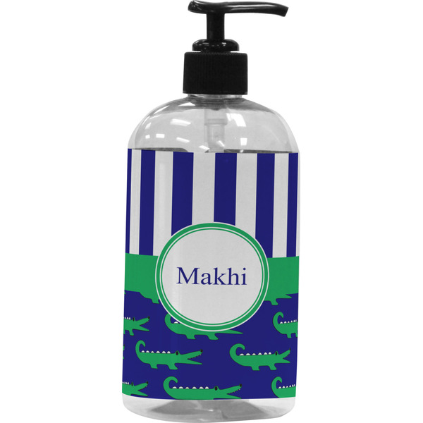 Custom Alligators & Stripes Plastic Soap / Lotion Dispenser (Personalized)