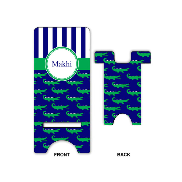 Alligators & Stripes Large Phone Stand - Front & Back