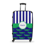 Alligators & Stripes Suitcase - 28" Large - Checked w/ Name or Text