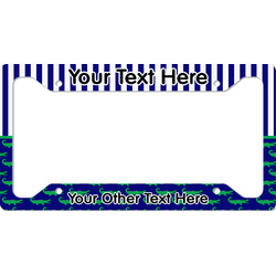 Alligators & Stripes License Plate Frame - Style A (Personalized)