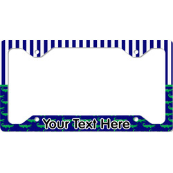 Alligators & Stripes License Plate Frame - Style C (Personalized)