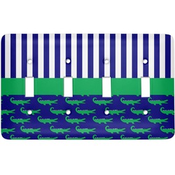 Alligators & Stripes Light Switch Cover (4 Toggle Plate)