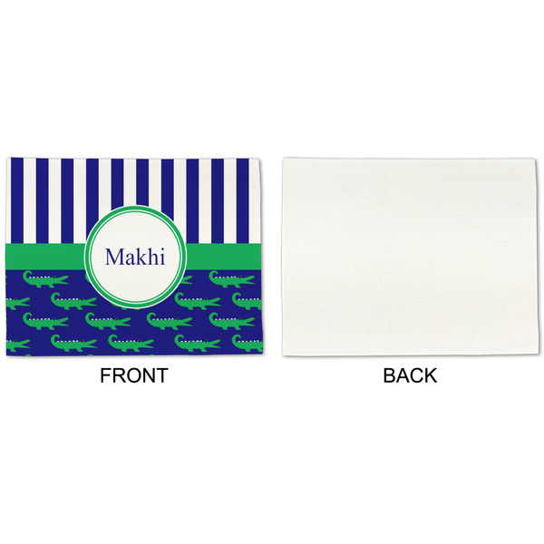 Alligators & Stripes Linen Placemat - APPROVAL Single (single sided)