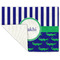 Alligators & Stripes Linen Placemat - Folded Corner (single side)