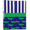 Alligators & Stripes Linen Placemat - Folded Half (double sided)