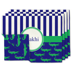 Alligators & Stripes Linen Placemat w/ Name or Text