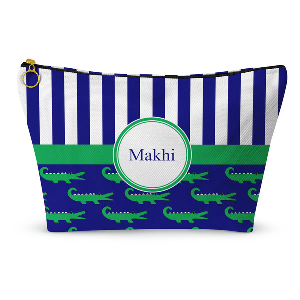 Custom Alligators & Stripes Makeup Bag (Personalized)