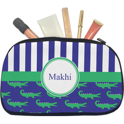 Alligators & Stripes Makeup / Cosmetic Bag - Medium (Personalized)