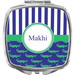 Alligators & Stripes Compact Makeup Mirror (Personalized)