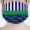 Alligators & Stripes Mask - Pleated (new) Front View on Girl